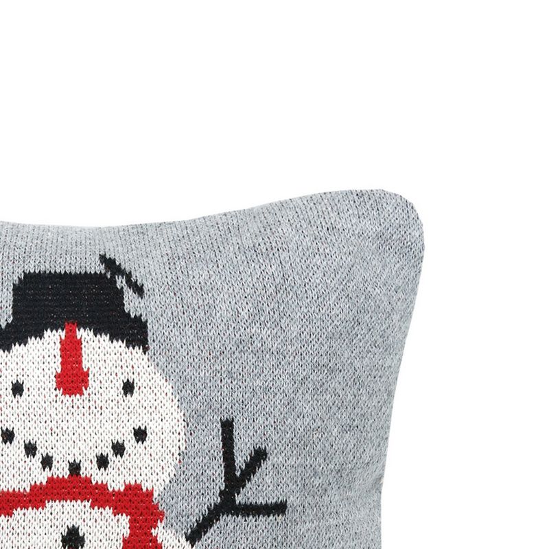 C&F Home 10" X 10" Snowman Knitted Petite Accent Pillow Decor Decoration Christmas Throw Pillow For Sofa Couch Or Bed, 2 of 9