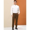 Lars Amadeus Men's Slim Fit Flat Front Solid Color Chino Prom Dress Pants - image 3 of 4