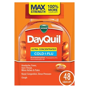 Vicks DayQuil Ultra Concentrated Cold & Flu Medicine Liquicaps - 48ct - 1 of 4