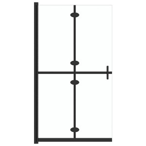 vidaXL Foldable Walk-in Shower Wall, Minimalist Design, 27.6 - 1 of 4