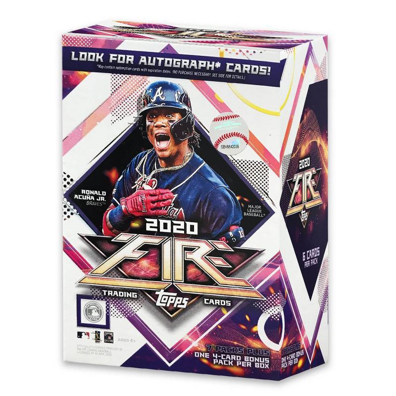 2020 Topps MLB Fire Baseball Trading Card Blaster Box, 1 of 4