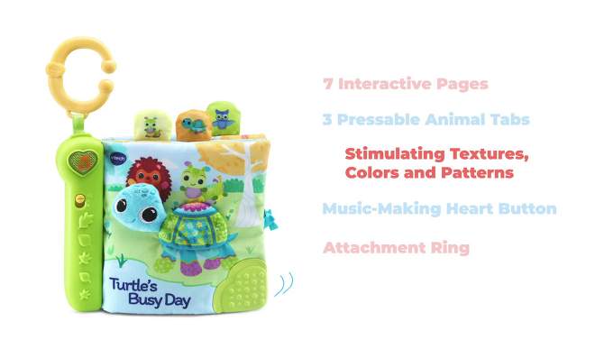 VTech Turtle&#39;s Busy Day Soft Book Baby Toy, 2 of 12, play video