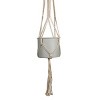 Hanging Cylinder Pot Gray Metal & Rope - Foreside Home & Garden - 3 of 4