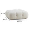TOV Furniture Calliope Vegan Shearling Modular Ottoman in Cream - 4 of 4