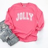 Simply Sage Market Jolly Varsity Thick Outline Garment Dyed Long Sleeve - 3 of 4