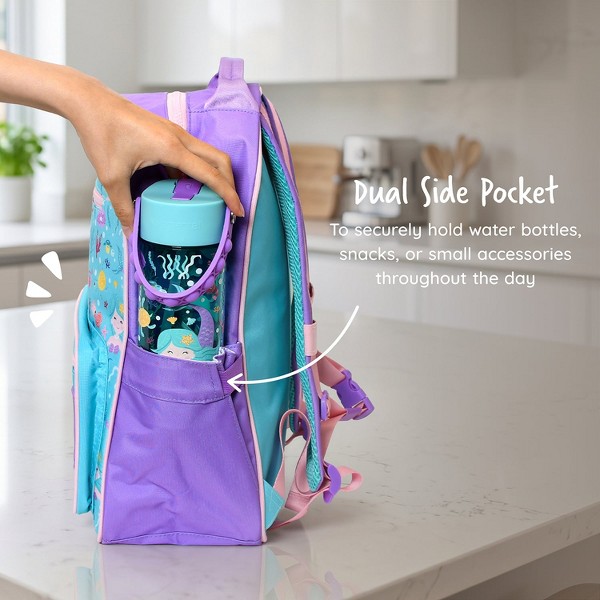 Mochila infantil Elemental Buddy Series para niños de 4 a 8 años, bolso escolar de 15 pulgadas para jardín de infantes y primaria, con panel de encanto y etiqueta de nombre, 12L 7