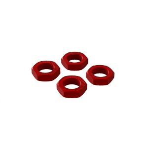 ARRMA ARA310906 Aluminum Wheel Nut 17mm (Red) (4) - 1 of 1