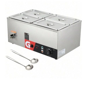 Coucheta 20QT Electric Food Warmer - Commercial Stainless Steel Steam Table with Adjustable Temp (86-185°F), Includes Lid & Serving Ladles - 1 of 4