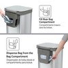 Glad Step Trash Can, Series 2 Soft Close Bin with Odor Protection, 20 Gal, Metal - 2 of 4