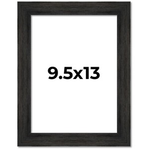 PosterPalooza | 9.5x13 Wide Barnwood Picture Frame, UV Acrylic, 6 Finishes - Grey, Brown, White, and Black - 1 of 4