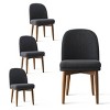 Modern Dining Chairs Set of 4, Upholstered Accent Side Chairs with Double Cushion Seat and Walnut-Finish Solid Wood Legs-Tanpinhause - 2 of 4