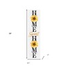 HomeRoots 36" White Black And Yellow Solid Wood Sunflowers Home Sweet Home Porch Sign - 3 of 4
