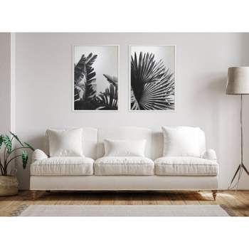 Kate & Laurel All Things Decor (Set of 2) 23"x33" Sylvie Tropical Palms No. 2 and No. 8 Metallic Palm Tree Wall Art by Alicia Bock