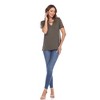 Women's Keyhole Neck Cutout Short Sleeve Top - White Mark - 4 of 4