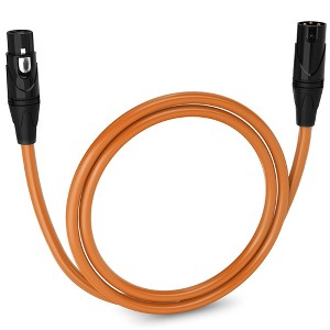 LyxPro 15 ft Red Balanced XLR Cable – 3‑Pin Male‑to‑Female Mic Cord for Studio, Live - 1 of 4