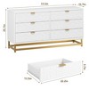Dresser for Bedroom,Dresser Organizer, 6 Drawer Dresser with Golden Metal Handle and Legs, Modern Chest of Drawers, Dressers with Drawers - 3 of 4