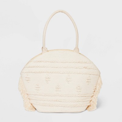 VR NYC Laser Cut Dome Crossbody Bag - Natural