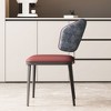 Luck Live 2-piece comfortable soft cushion modern dining chair with metal support legs Off-white - 3 of 4