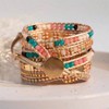 Stone Wrap Bracelet for Women, Boho Crystal Beaded Adjustable 3/5 Wraps Handmade Birthday Gift - 3 of 4