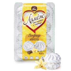 Neva La Neige Vanilla Flavour Zephyr 420g - Soft And Fluffy Marshmallow Delights With A Hint Of Natural Vanilla Flavor - Perf - 1 of 1