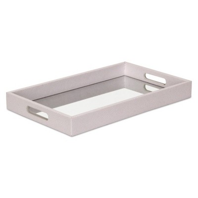 Cheung's Labai Shagreen Mirrored Tray - White