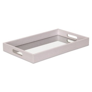 Cheung's Labai Shagreen Mirrored Tray - White - 1 of 4