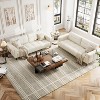 83" Wide 3-Seater Faux Leather Sofa with Spring Cushion, Deep Seats & 2 Removable Back Cushions, Modern Sofa for Living Room, Bedroom, Apartment - 4 of 4