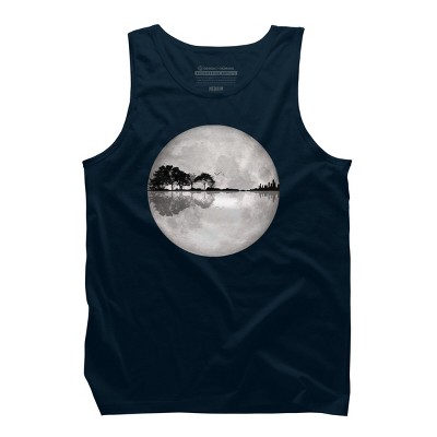 Men's Design By Humans Moonlight Nature Guitar II By Maryedenoa Tank Top