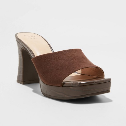 Platform on sale mule heels