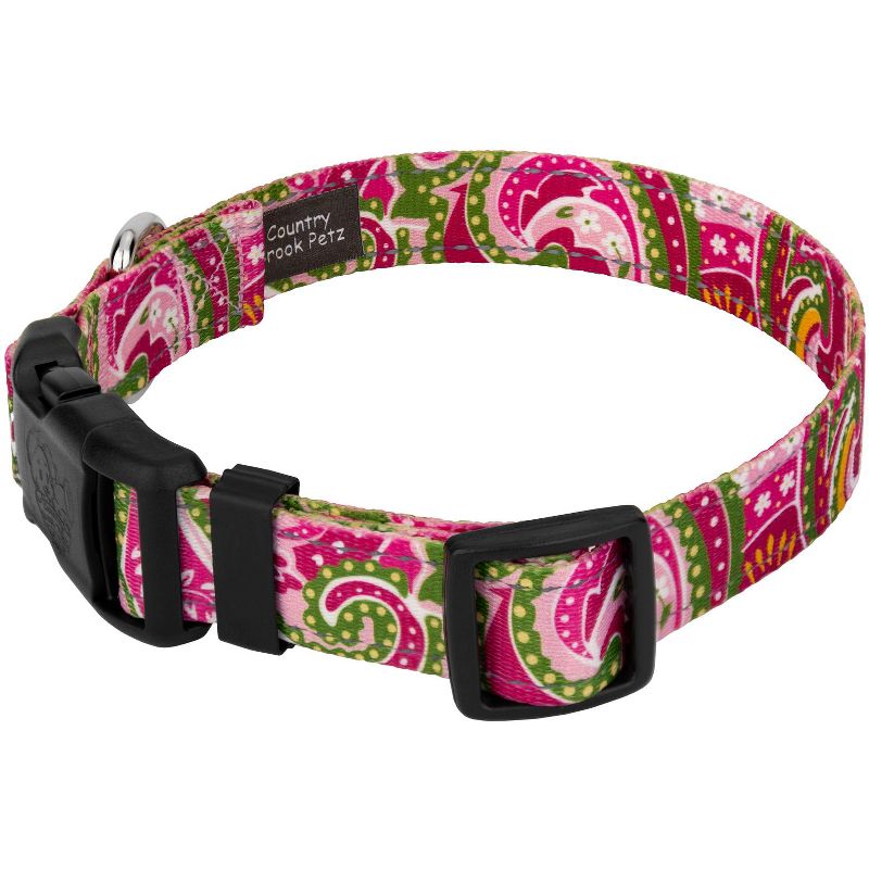 Country Brook Petz Deluxe Pink Paisley Reflective Dog Collar, 2 of 6