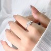Women's Silver - Toned Copper Flower - Shaped Plain Ring - 2 of 4