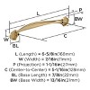 Amerock Fairfield 5-1/16 Inch Cabinet or Furniture Pull - 3 of 4