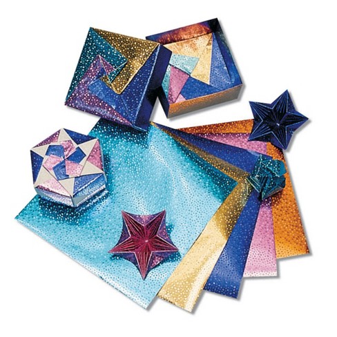 Hygloss Folders Fantasy Foil Embossed Origami Paper, 6 X 6 Inches, Assorted  Colors, 100 Sheets : Target