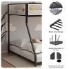 NicBex Triple Full Bunk Bed with Full Length Guardrail,Loft Bed with 2 Built-in Ladders,Modern Bunk Beds,Noise Reduced Bunk Beds for Bedroom - 4 of 4