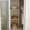 FUFU&GAGA Modern Simple Wardrobe Frosted Glass Door Combination Clothes Storage Cabinet White - 4 of 4