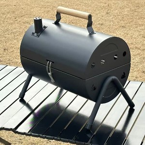 KTMBDW 15 Inch Barrel Charcoal Grill, Outdoor BBQ Grill, Cooking Space for Backyard, Patio and Parties, Black - 1 of 4
