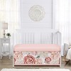 Sweet Jojo Designs Girl Baby Crib Bed Skirt Peony Floral Garden Pink and Ivory - 2 of 3