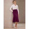 INSPIRE CHIC Women's Mermaid High Waisted Pleated Fishtails Midi Skirt - 2 of 4