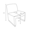 NicBex Chenille Accent Chair,Upholstered Living Room Chairs with Mid-Height Backrest,Modern Comfy Armless Chair,Accent Chairs for Living Room - 3 of 4