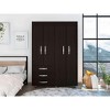 Tiramisubest Black Isla Vista 3-Drawer Armoire Black Wengue - This Versatile Storage Unit Features Three Spacious Drawers - 2 of 4