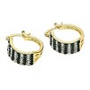 RMZ GOLD NYC 18K Gold-Filled Emerald Crystal Pavé Earrings – High-Polish Finish - 2 of 3