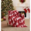 Kate Aurora Holiday Living Red Christmas Three Kings Plush Accent Throw Blanket - 50 in. W x 60 in. L - 2 of 3
