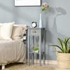2-Tier Tall Side Table, Nightstand End Table w/ Drawer & Bottom Shelf for Living Room, Bedroom - 2 of 4