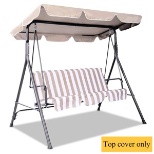 Costway Swing Top Cover Canopy Replacement Porch Patio Outdoor 66''x45'' 75''x52'' 77''x43'' - 1 of 4