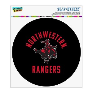 Northwestern Oklahoma State Rangers Automotive Car Window Locker Circle Bumper Sticker - 1 of 4