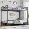 Metal Bunk Bed Twin Over Twin, Industrial Bunkbeds Heavy Duty Bed with Safety Guard Rails and Space-Saving Design, Steel Bed for School, Bedroom - 2 of 4