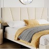 Bed Frame with Headboard Linen Upholstered Platform Bed with Adjustable Diagonal Channel Tufted Headboard Mattress Foundation with Strong Wooden Slat - 4 of 4