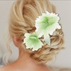 Unique Bargains Flowers Pattern Hair Clip 6.50"x4.13" Fruit Green 1 Pc - 2 of 4
