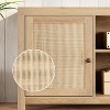 Rattan TV Stand , Boho Style Entertainment Center with 2-Tier Storage, Wooden TV & Media Console Cabinet for Living Room - 3 of 4