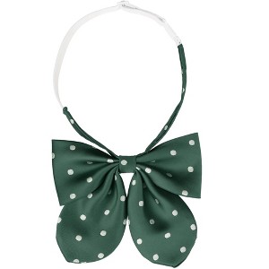 Elerevyo Women's Pre-tied Adjustable Straps Polka Dots Uniform Casual Bow Ties - 1 of 4